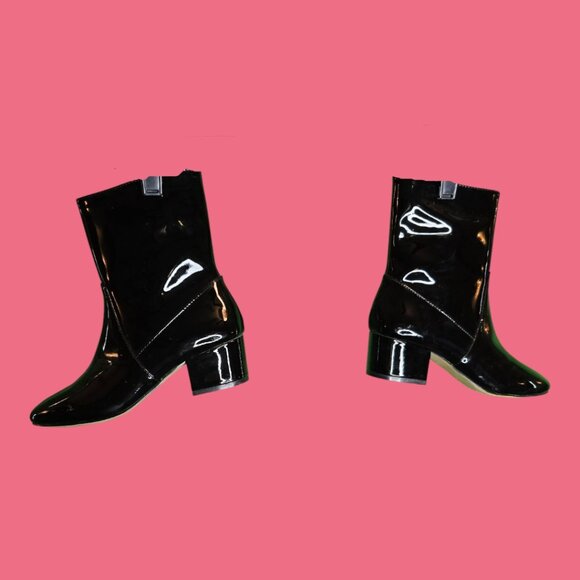 Botkier Boots Black Patent Leather Ankle Boots Booties NWOB - Picture 7 of 7